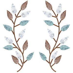 2 Pieces Metal Tree Leaf Wall Decor Vine Olive Branch Leaf Wall Art Living🤩
